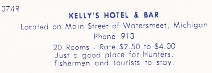 Kelleys Hotel & Bar - Vintage Postcard